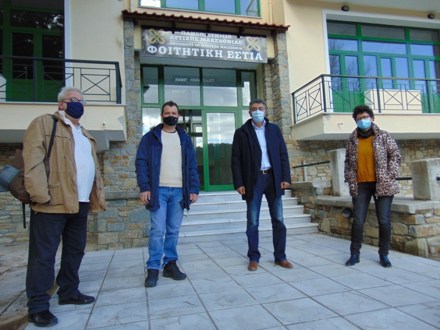 Συνάντηση Δασταμάνη-Σπύρτου στις σύγχρονες φοιτητικές εστίες του Πανεπιστημίου Δυτικής Μακεδονίας στα Γρεβενά