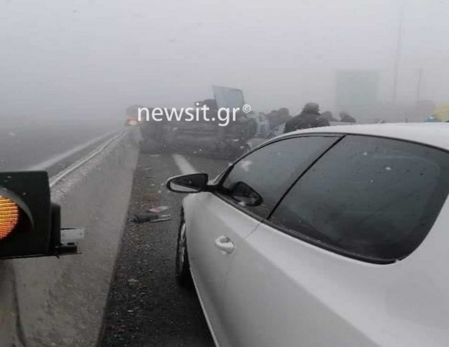 Εγνατία Οδός: Απίστευτο ατύχημα με καραμπόλα οχημάτων, στην κατεύθυνση από Βέροια προς Κοζάνη