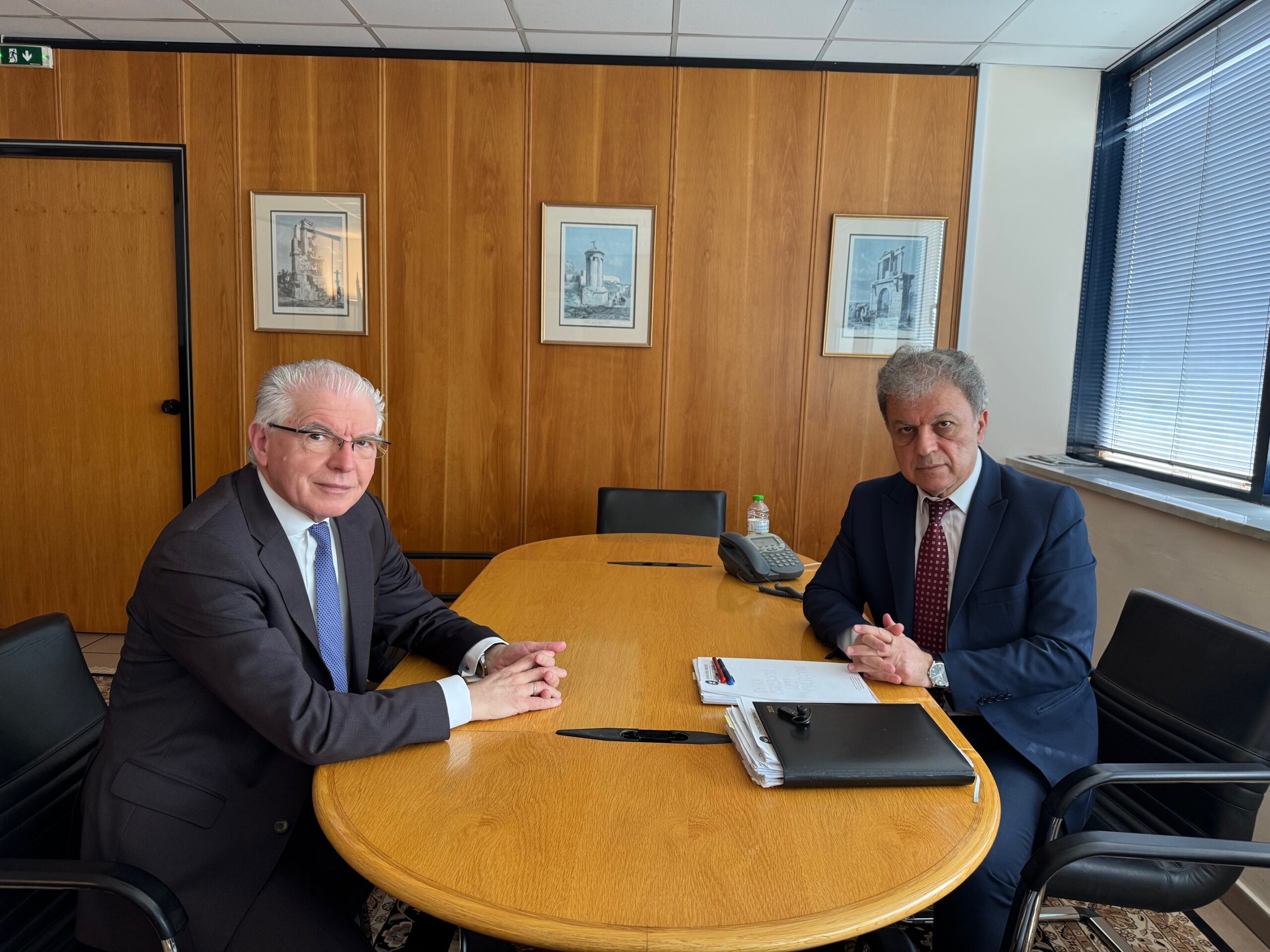 Συνάντηση του Περιφερειάρχη με τον Διοικητή του ΕΛΓΑ στην Αθήνα