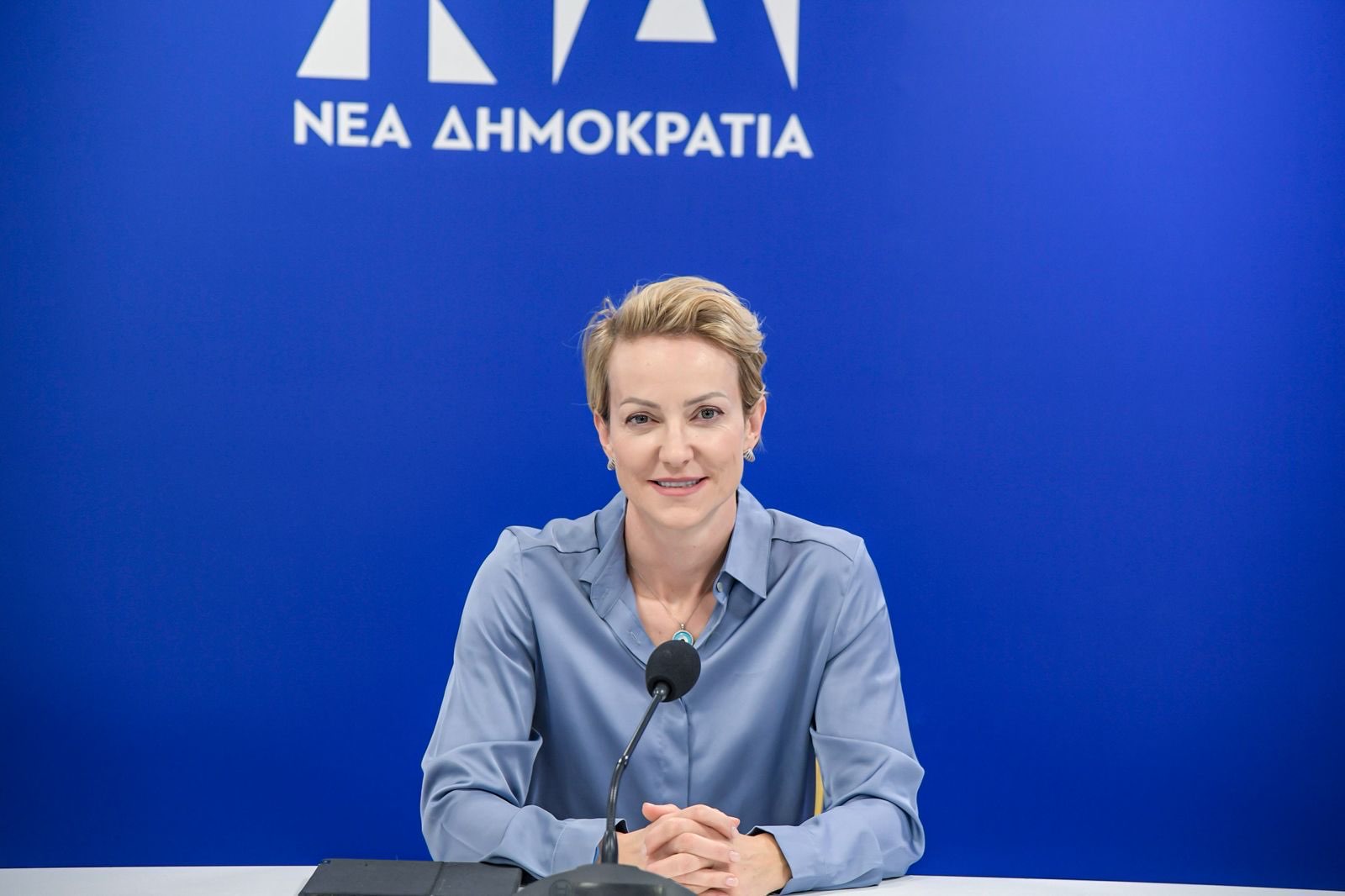 Σημεία από την παρουσία της Εκπροσώπου Τύπου της Νέας Δημοκρατίας, Αλεξάνδρας Σδούκου, στο KontraChannel