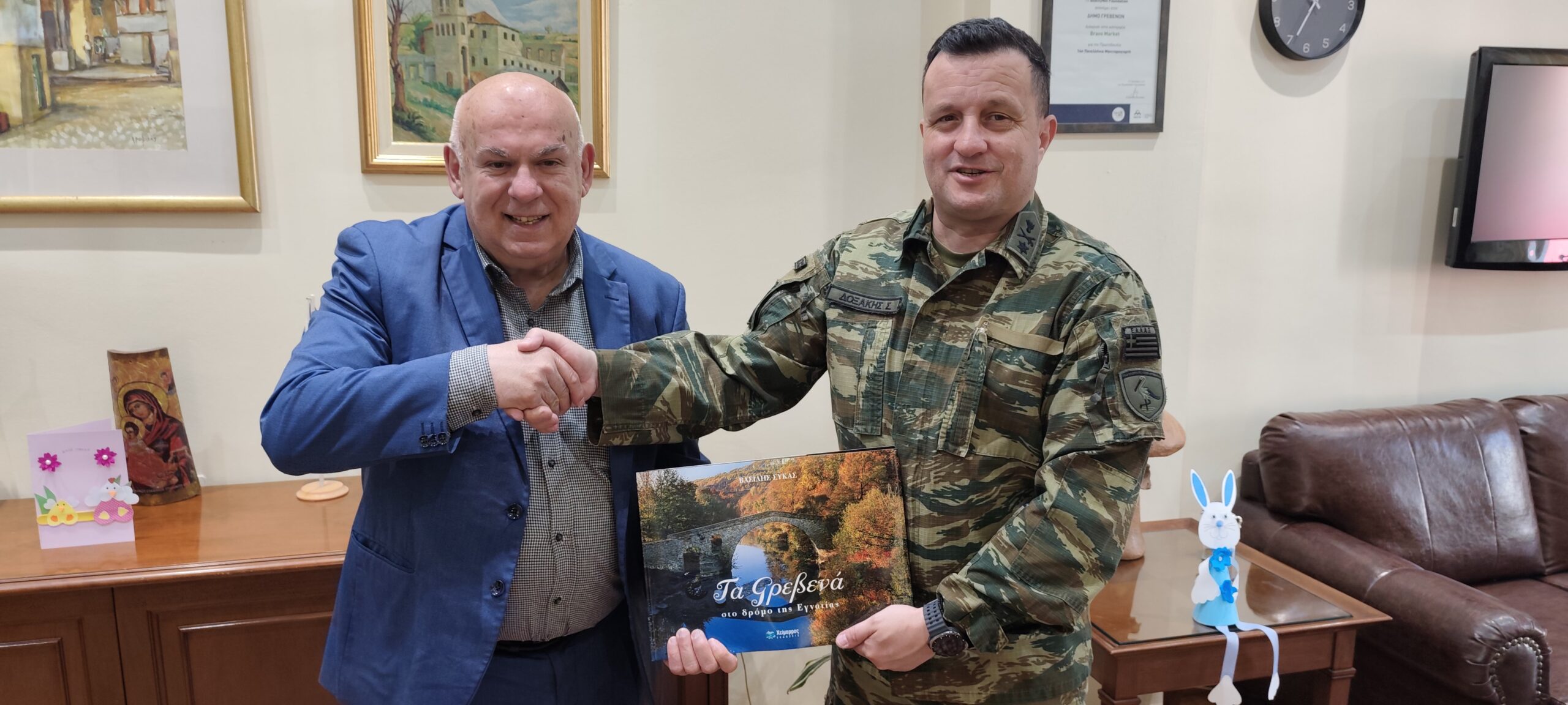 Συνάντηση του Δημάρχου Γρεβενών με τον νέο Διοικητή της 9ης Μηχανοποιημένης Ταξιαρχίας.