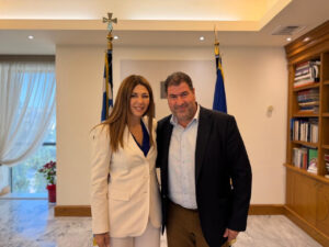 Συνάντηση του Βουλευτή Π.Ε. Γρεβενών με την Υπουργό Παιδείας, Θρησκευμάτων και Αθλητισμού Σοφία Ζαχαράκη