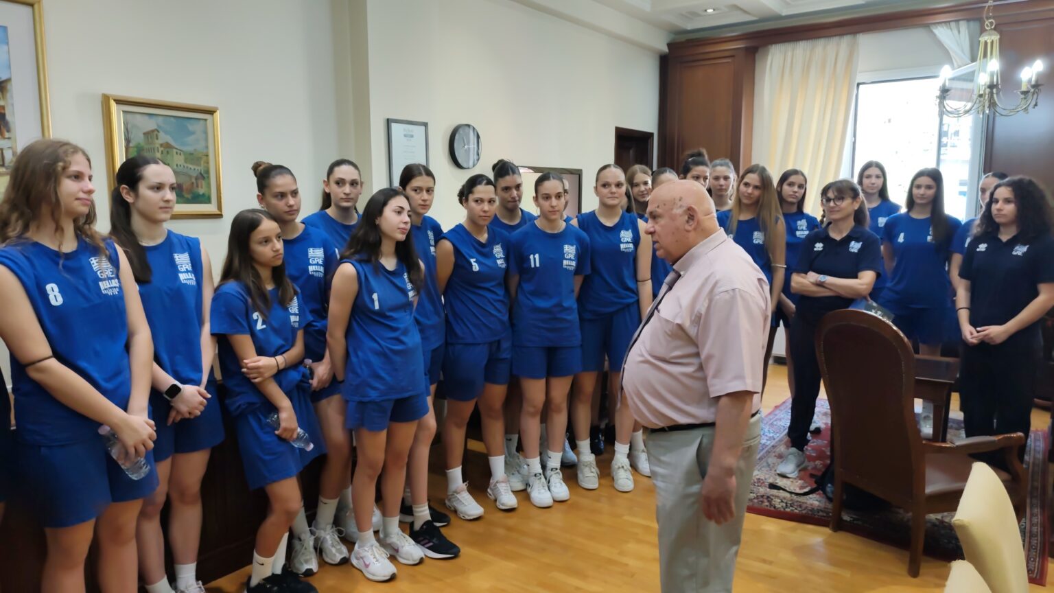 Επίσκεψη της Εθνικής Ομάδας Βόλεϊ Κορασίδων στον Δήμαρχο Γρεβενών ενόψει του BVA U16 Women Volleyball Championships 2026.