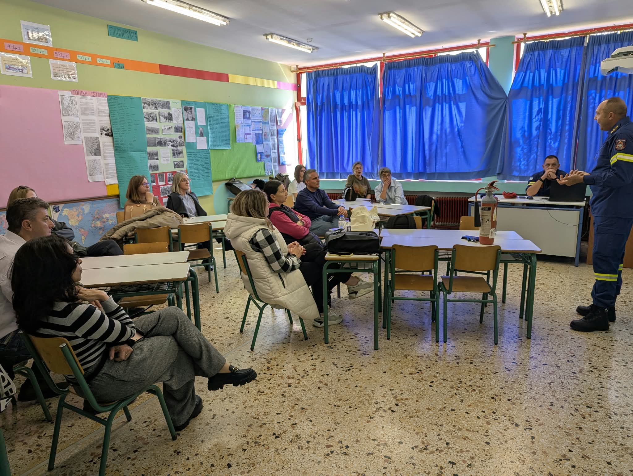 Ευχαριστήριο του 5ου Δημοτικού Σχολείου Γρεβενών προς την Πυροσβεστική Υπηρεσία Γρεβενών